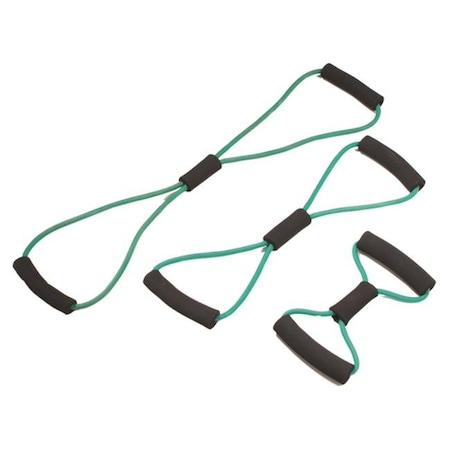 Cando International Cando 10-5833 Tubing Bowtie Exerciser; Green - 3 Piece 1436774